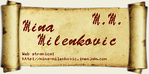 Mina Milenković vizit kartica